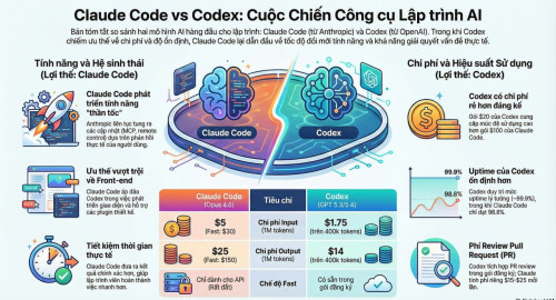 Claude Code vs. Codex: Cuộc chiến công cụ lập trình AI